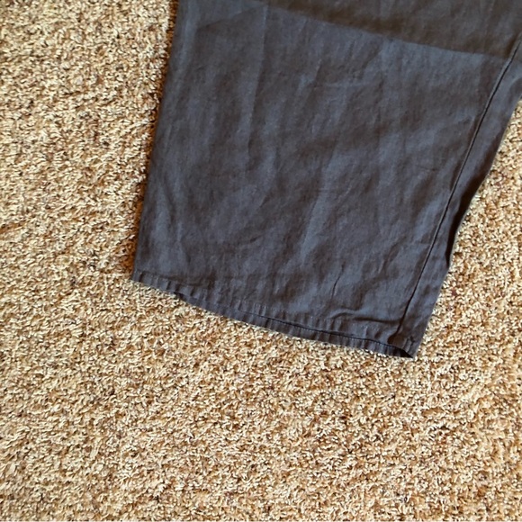 FLAX 100% Linen Pants Lagenlook Earth Tone Gray Grey Casual  Plus Size 1X - Picture 12 of 12